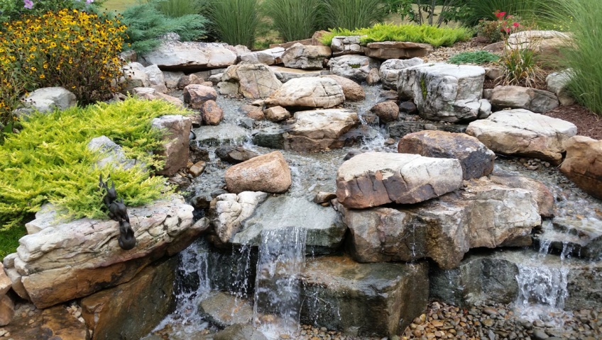 natural-stone-waterfall - Ben Bush Landscapes